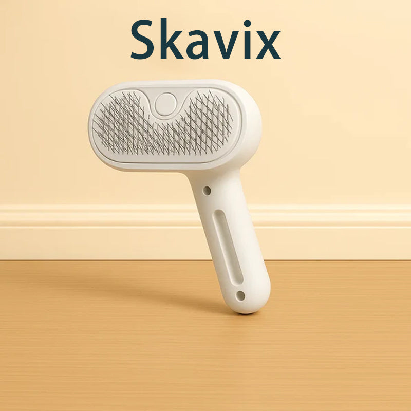 Skavix™ 3-in-1 Pet Steam Brush for Dogs, Cats - Rechargeable Deshedding Comb with Stainless Steel Bristles
