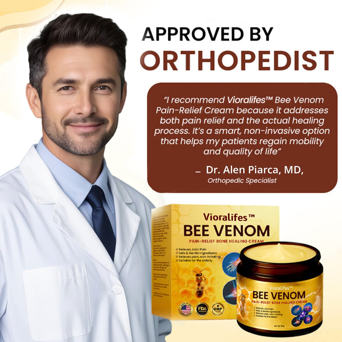 Hot Sales - 50% OFF🌿 Vioralifes™ Bee Venom Pain-Relief Bone Healing Cream