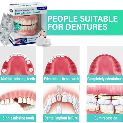 Made and Shipped from the USA🍀Vioralifes® Medical Full Denture with Strong Suction