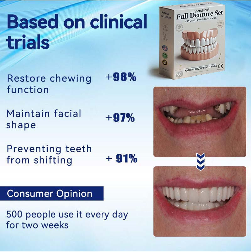 Vioralifes®-🦷Advanced Customized Full Denture Set🦷 (⏰Limited time discount last 30 minutes⏰)