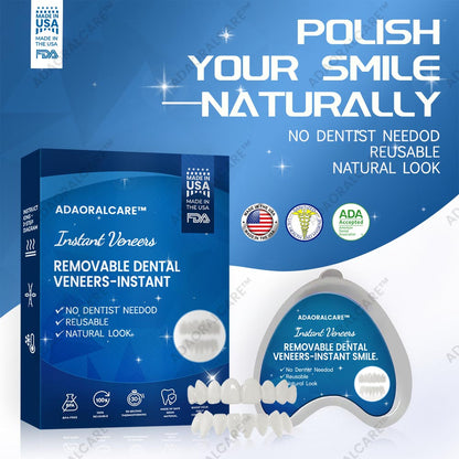 ADAORALCARE™Clip-On Veneers — Instant, Custom Fit Smile in Seconds